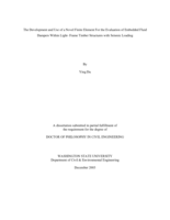 The development and use of a novel finite element for the evaluation of embedded fluid dampers within light-frame timber structures with seismic loading