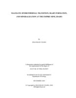 Magmatic-hydrothermal transition, skarn formation, and mineralization at the Empire Mine, Idaho