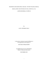 The proto-oncogene PIM-1 kinase: Its post-translational regulation and its role in cell survival via a mitochondrial pathway