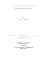 Treatment integrity and client outcomes in multiple family group treatment