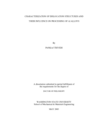 Characterization of dislocation structures and their influence on processing of Al alloys