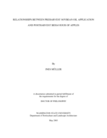 Relationships between preharvest soybean oil application and postharvest behaviour of apples