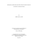 Mechanical behavior and structure of passive films on austenitic stainless steels