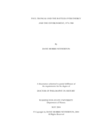 Paul Tsongas and the battles over energy and the environment, 1974-1980