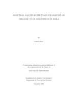 Sorption and its effects on transport of organic dyes and cesium in soils
