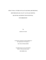 Structural studies of plant secoisolariciresinol dehydrogenase, plant vacuolar sorting receptor and reduction potential of rubredoxin