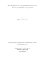 Prime minister and core executive in British foreign policy: Process, outcome and quality of decision