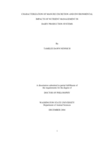 Characterization of manure excretion and environmental impacts of nutrient management in dairy production systems