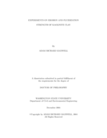 Experiments on erosion and fluidization strength of kaolinite clay