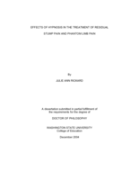 Effects of hypnosis in the treatment of residual stump pain and phantom limb pain
