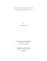 Characterization of solid acid catalysts for isobutane/butene alkylation