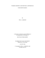 Working memory and individual differences in decision making