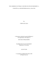 The coherence of public concern for the environment: A conceptual and methodological analysis