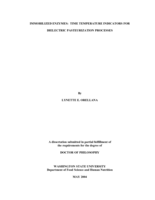 Immobilized enzymes: Time temperature indicators for dielectric pasteurization processes