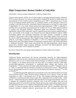 A comparison of pulsed and continuous lasers for high‐temperature Raman measurements of anhydrite