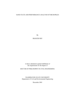 Sand state and performance analysis of micropiles