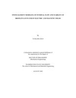 Finite element modeling of internal flow and stability of droplets levitated in electric and magnetic fields