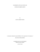 Nanoindentation slip steps and hydrogen embritlement