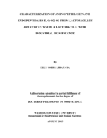 Characterization of aminopeptidase N and endopeptidases E, O, O2, O3 from Lactobacillus helveticus WSU19, a Lactobacilli with industrial significance