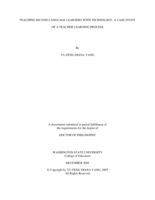 Teaching second language learners with technology: A case study of a teacher learning process