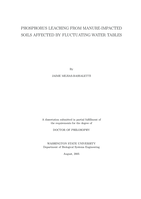 Phosphorus leaching from manure-impacted soils affected by fluctuating water tables