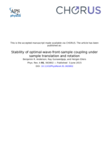 Stability of optimal-wave-front-sample coupling under sample translation and rotation