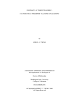 Portraits of three teachers: Factors that influence transfer of learning