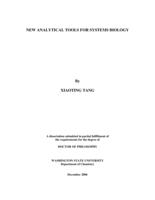 New analytical tools for systems biology