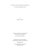 Strategic action and executive behavior: An agent-based simulation