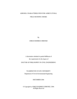 Aerosol characterization for agricultural field burning smoke