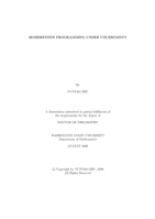 Semidefinite programming under uncertainty