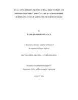 Evaluating emission factors of PM2.5, selected PAHs and phenols from wheat and Kentucky Bluegrass stubble burning in Eastern Washington and Northern Idaho