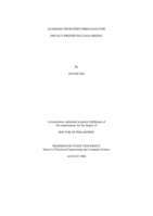 Learning from perturbed data for privacy-preserving data mining