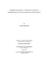 Leadership and learning: A comparative case study of leadership practices in two Washington State high schools