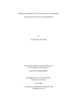 Chemical hydrology of vascular plant growth: Role of root-fungus associations