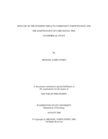 How use of the Internet impacts community participation and the maintenance of core social ties: An empirical study