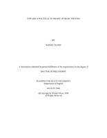 Toward a political economy of basic writing