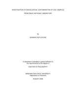 Investigation of radiological contamination of soil samples from Idaho National Laboratory