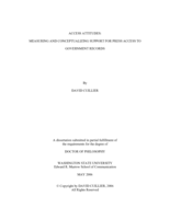 Access attitudes: Measuring and conceptualizing support for press access to government records