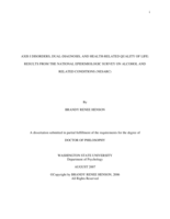 Axis I disorders, dual-diagnosis, and health-related quality of life: Results from the National Epidemiologic Survey on Alcohol and Related Conditions (NESARC)