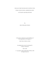 Release-time for religious instruction: Public high school administrators' attitudes and perceptions
