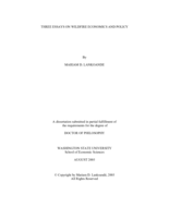 Three essays on wildfire economics and policy