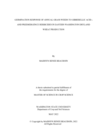 GERMINATION RESPONSE OF ANNUAL GRASS WEEDS TO GIBBERELLIC ACID 3 AND PREEMERGENCE HERBICIDES IN EASTERN WASHINGTON DRYLAND WHEAT PRODUCTION