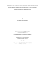 Side Effects of a Commonly Used Antianxiety Medication Trazodone in Dogs, Primary Hemostasis and Arrhythmia: A single-blinded placebo-controlled crossover study