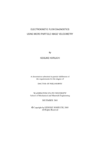 Electrokinetic flow diagnostics using micro particle image velocimetry
