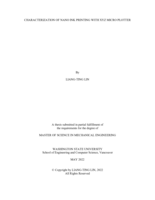 Characterization of Nano ink printing with XYZ micro plotter