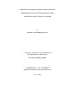 Microwave assisted thermal processing of homogeneous and heterogeneous food packed in a polymeric container