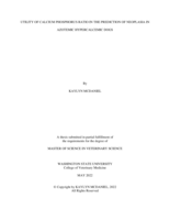 UTILITY OF CALCIUM PHOSPHORUS RATIO IN THE PREDICTION OF NEOPLASIA IN AZOTEMIC HYPERCALCEMIC DOGS