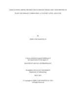 ASSOCIATIONS AMONG PROXIES FOR PATHOGEN STRESS AND CONSUMPTION OF PLANT SECONDARY COMPOUNDS: A COUNTRY-LEVEL ANALYSIS