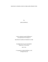 Resource Conservation in Cider Apple Production
